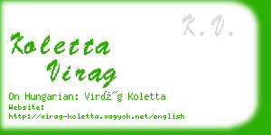 koletta virag business card